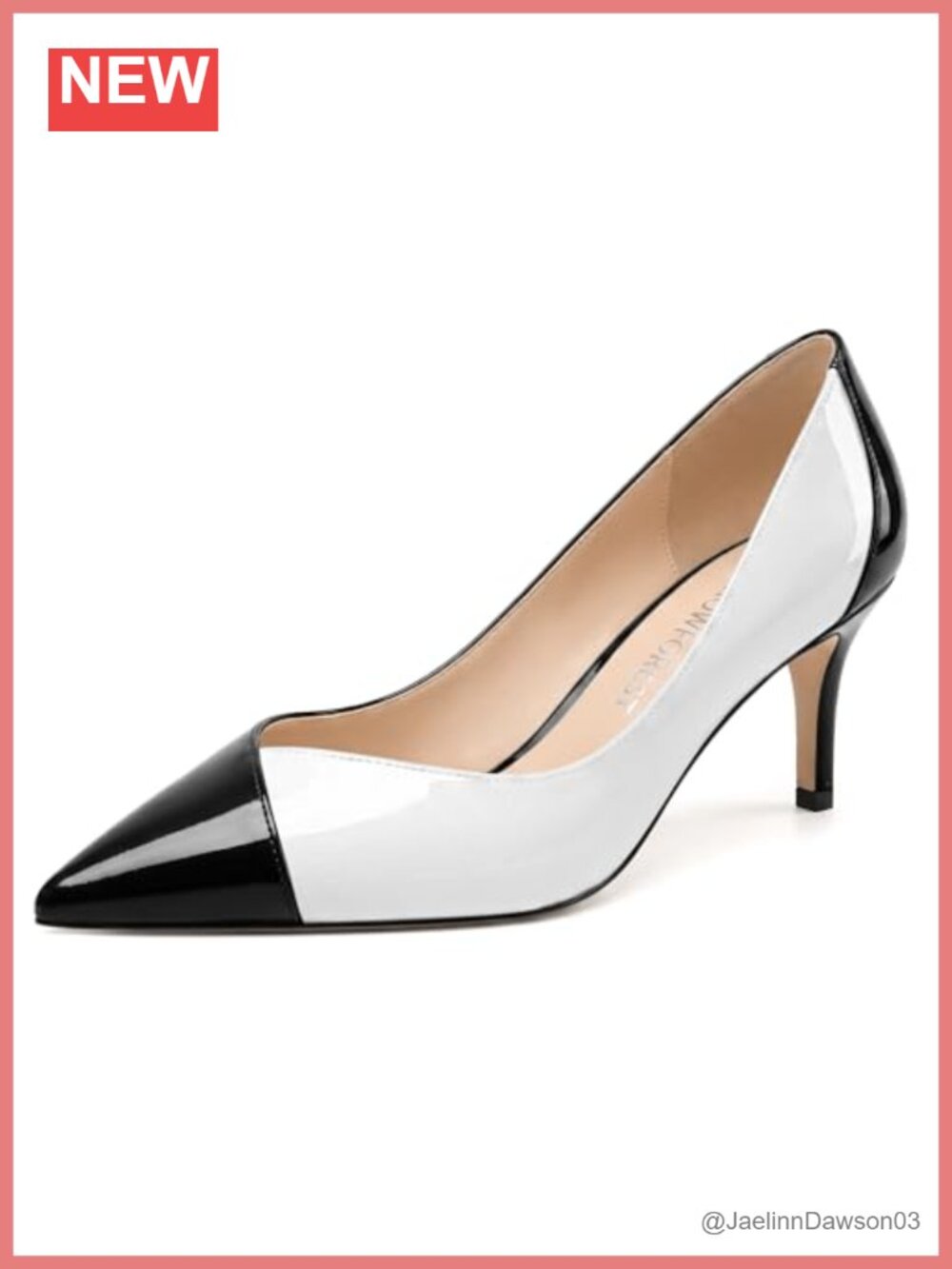 Pointed Toe Patent Leather Pumps with Stiletto Heel 2.5 inch Slip On Women's